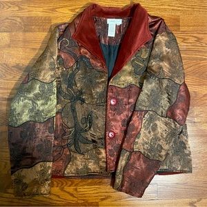 Vintage Coldwater Creek Patchwork Button-up Jacket